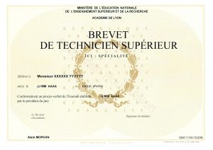 Visuel Diplome - BTS Spécimen Pour vision